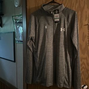 UNDER ARMOUR TECH 1/2 ZIP TOP: GRAY: NWT: SIZE L